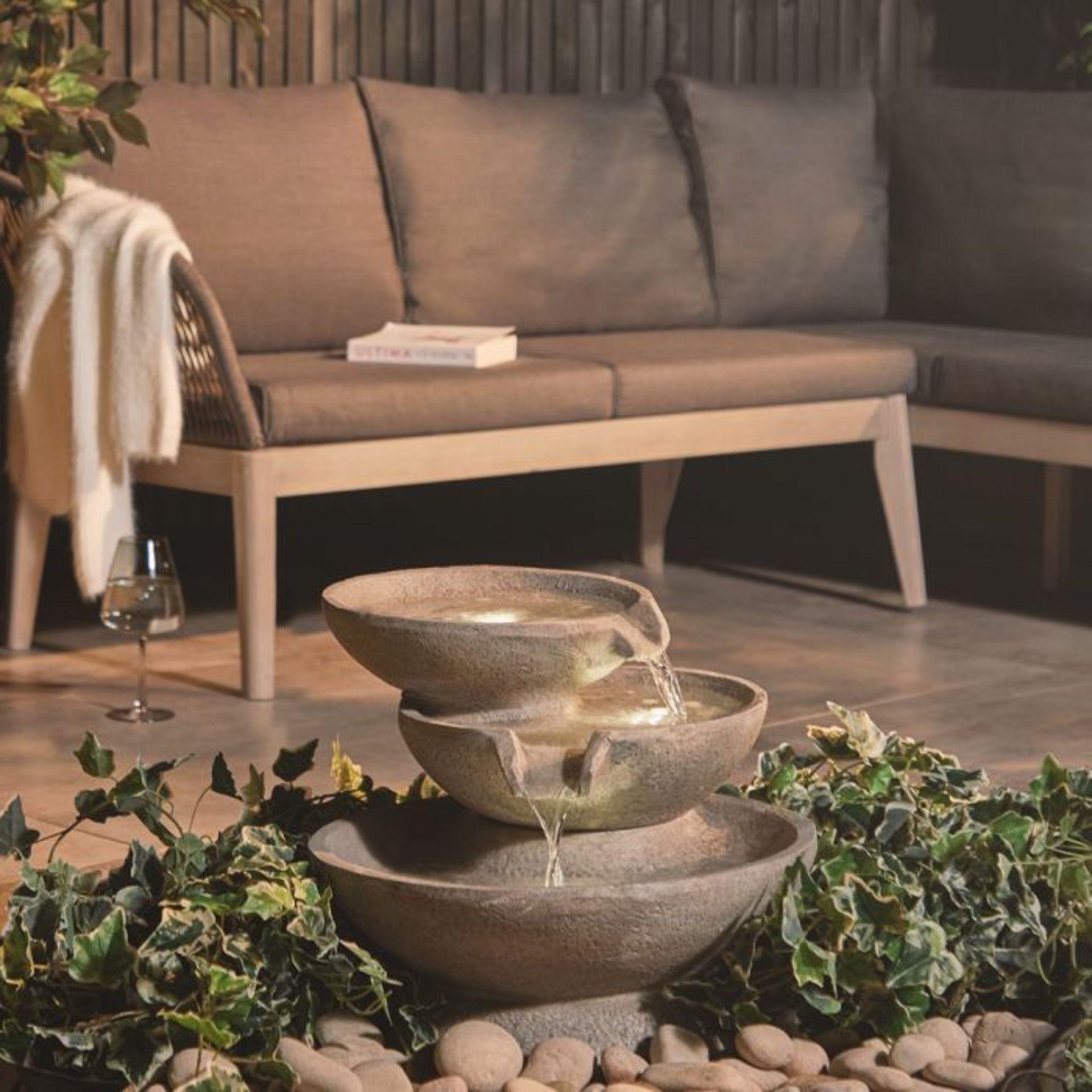 2x NEW & BOXED 3 Bowl Drop Water Feature. RRP £99.99. (600). Create your very own soothing waterfall - Image 4 of 5