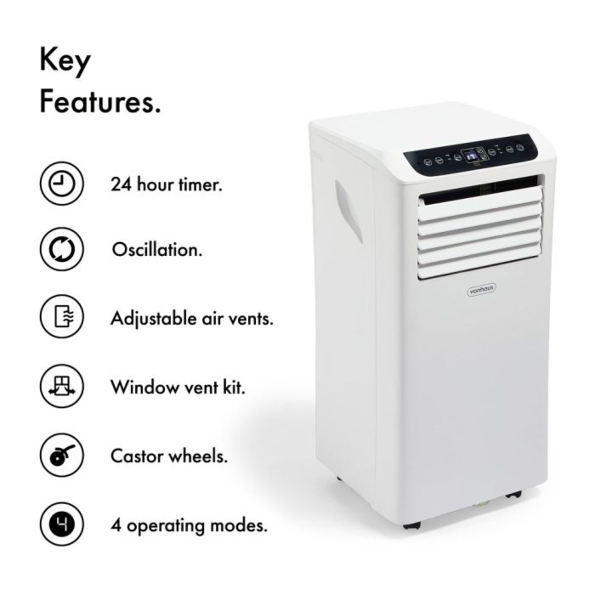 NEW & BOXED 9000 BTU Portable Air Conditioner. RRP £299. (489). With 9000BTU power and oscillation - Bild 2 aus 5