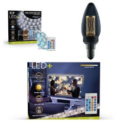 Brand New Boxed Premium TCP Lighting Including Bulbs and Strip Lights In Various Designs. Delivery Available