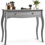 Grey Dressing Table Vanity 1 Drawer Makeup Desk Console Baroque Style | BTFY (ER35) Brand: