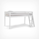 Pine Mid Sleeper Bed Frame (ER35) With its charming shaker-style design and neutral white finish,