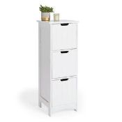 Holbrook White 3 Drawer Bathroom Storage Unit (ER35) Bring a touch of elegance to your bathroom with