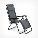 Luxury Oxford Padded Zero Gravity Chair Outdoor Garden Sun Lounger (ER35) Ready for the most