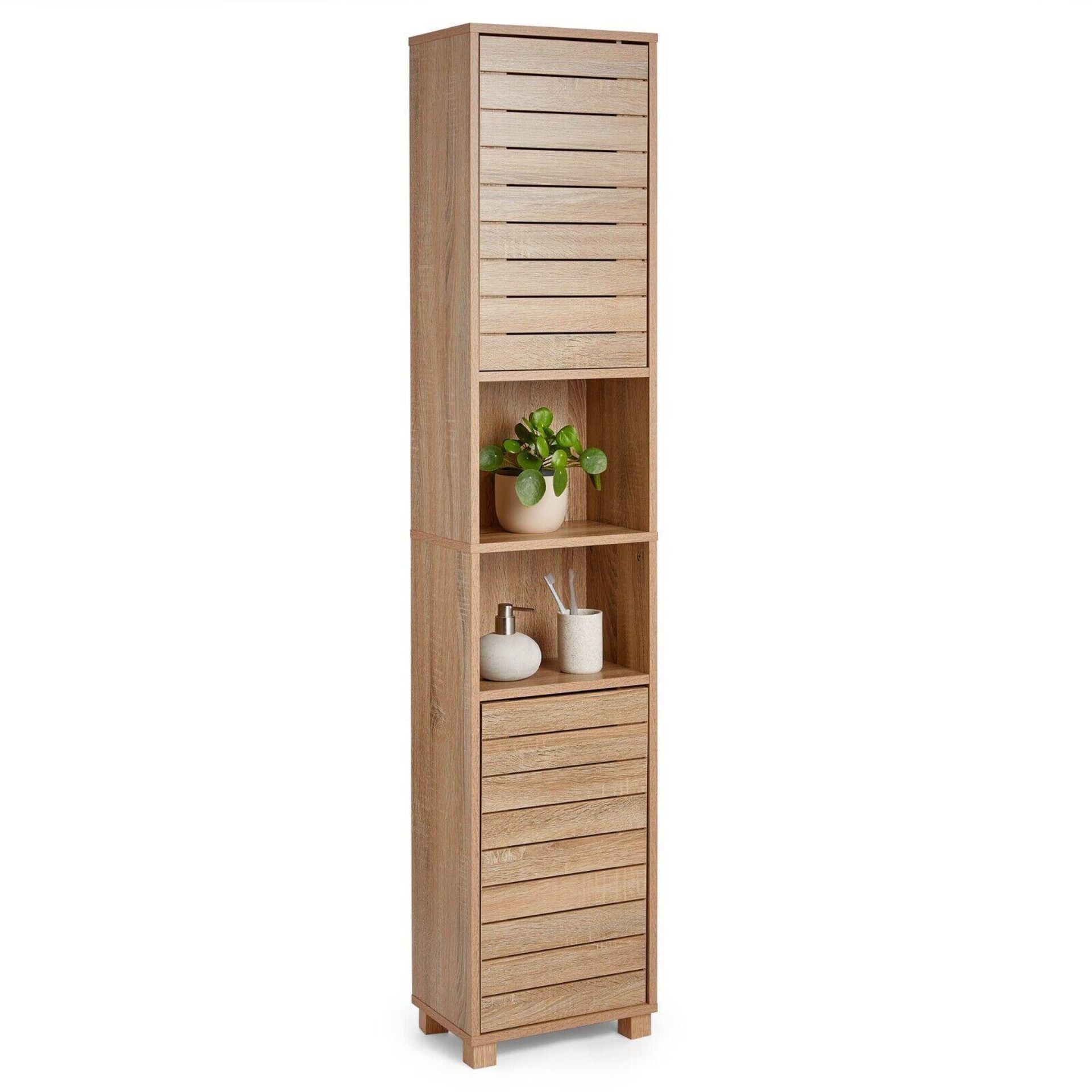 Luxury Tall Bathroom Cabinet (ER35) Brand: Luxury Specifications: Number of doors: 2Colour:
