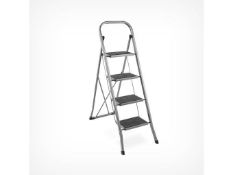 Luxury 4 Shelf Steel Step Ladder (ER35) Features Durable steel ladder with 4 steps. Even weight