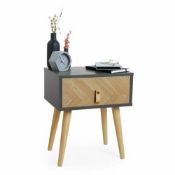 Herringbone Bedside Table Nightstand Cabinet (ER35) Luxury Bedside Table Brand: Luxury