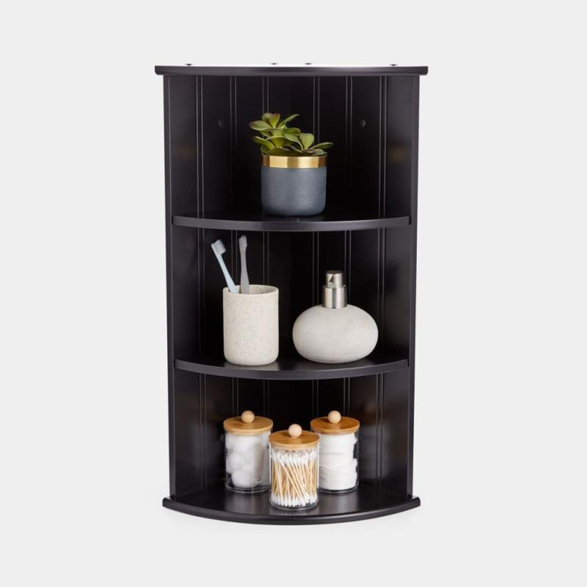 Luxury black corner shelf Shrewsbury (ER35) Add an elegant style to your bathroom with this shaker