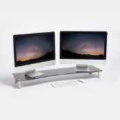 Luxury XL Black Glass Monitor Stand (ER35) 100 cm XL black glass monitor stand Level up your
