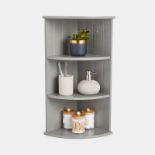 Luxury Bathroom Corner Shelf Unit (ER35) Designed to fit snugly in the corner of your bathroom,