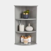 Luxury Bathroom Corner Shelf Unit (ER35) Designed to fit snugly in the corner of your bathroom,