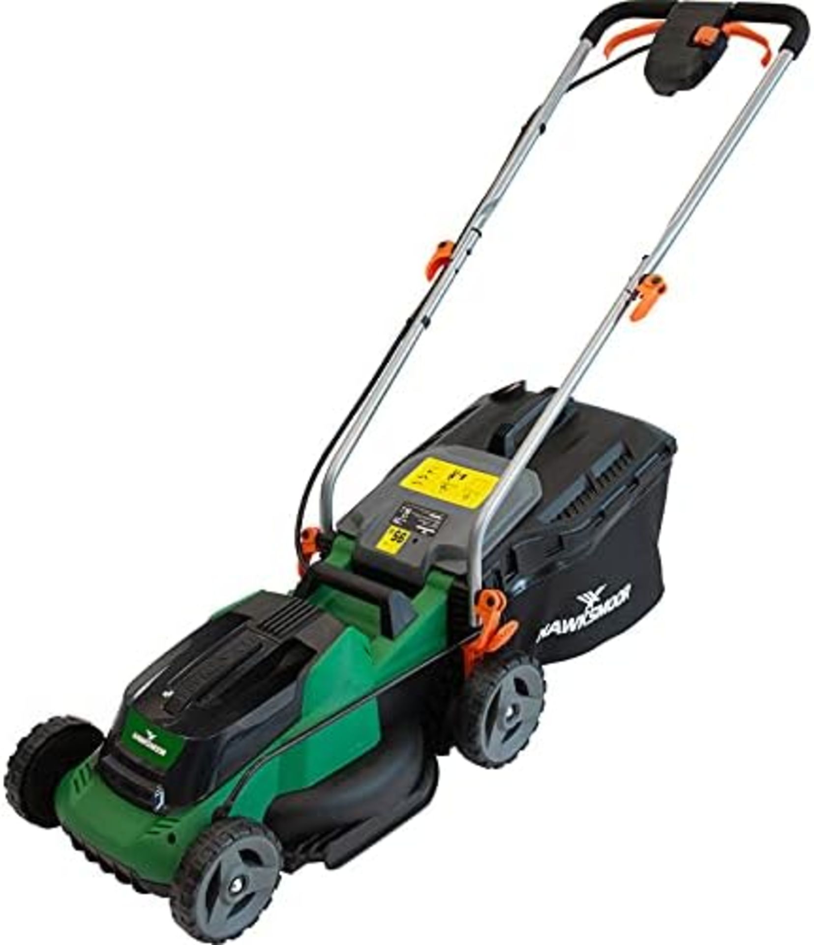 Hawksmoor 36V Hand Propelled 34cm Cordless Lawnmower . - ER32.