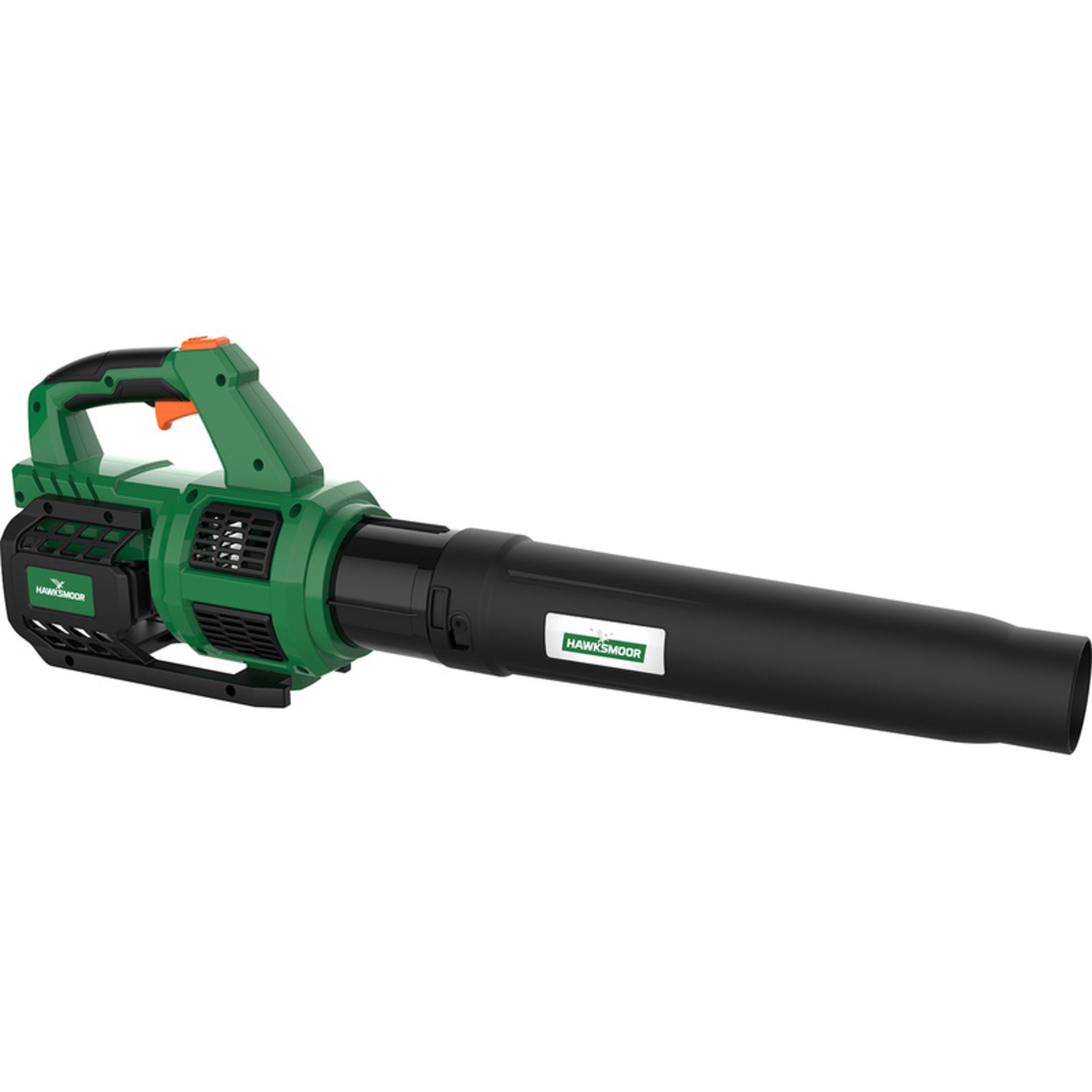 Hawksmoor 18V Cordless Turbine Blower. - ER34. • Comfortable handle with rubber overmold grip, •