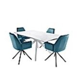 Alsa Rectangle Table and Chairs Set. - R14.RRP £959.00.