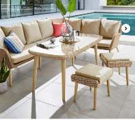 Maldives Corner Dining Sofa Set. - R14. RRP £1,979.00. The Maldives Corner Dining Sofa Set