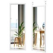 Wood Frame Full Length Hanging Mirror. -R14.5. This hanging mirror featuring a sturdy MDF frame this
