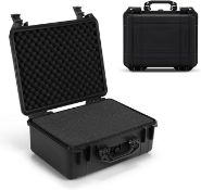 Luxury Portable Waterproof Hard Case, Compact Camera Case with Customizable Fit Foam, Dustproof