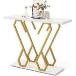 Faux Marble Console Table. - R14.5.