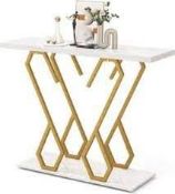 Faux Marble Console Table. - R14.5.