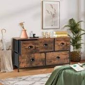 Dresser Organizer with 5 Drawers and Wooden Top. - R14.5