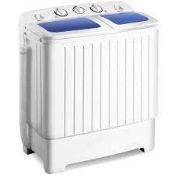8 KG Twin Tub Washing Machine with Time Control and Drain Hose. - R14.6.
