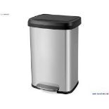 Giantex 50L Step Trash Can Stainless Steel Garbage Bin . -R14.6. The trash can offers you up to