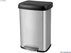 Giantex 50L Step Trash Can Stainless Steel Garbage Bin . -R14.6. The trash can offers you up to