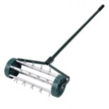 Heavy Duty Rolling Grass Lawn Garden Aerator. - R14.6. This heavy duty green rolling garden lawn