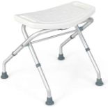 Luxury Shower Chair with Handles, Height Adjustable Bath Tub Shower Stool, Elderly Handicap Disabled