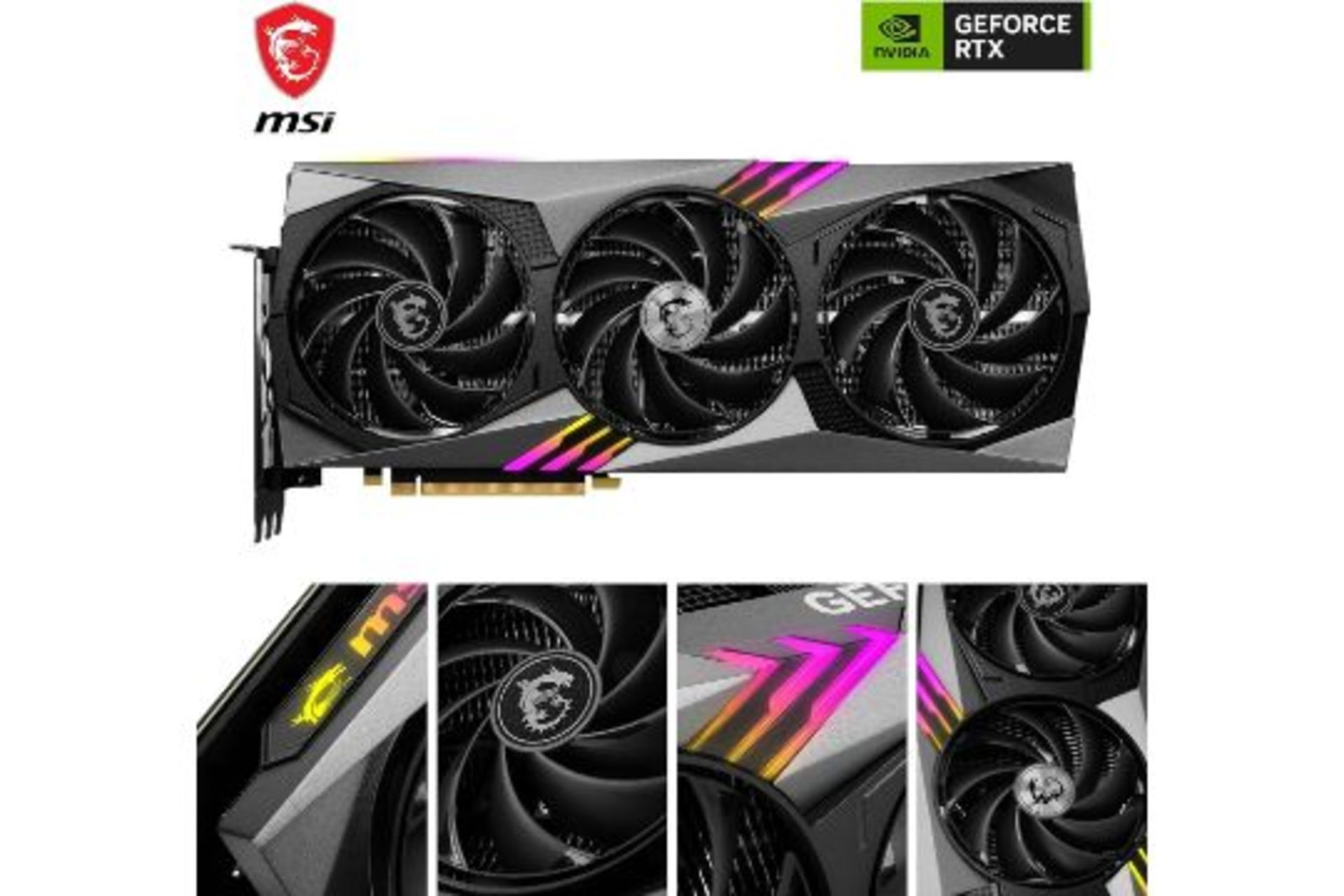 MSI GeForce RTX 4070 Ti GAMING X TRIO 12G Gaming Graphics Card - P2. RRP £1,350.00. 12GB GDDR6X, - Image 2 of 2