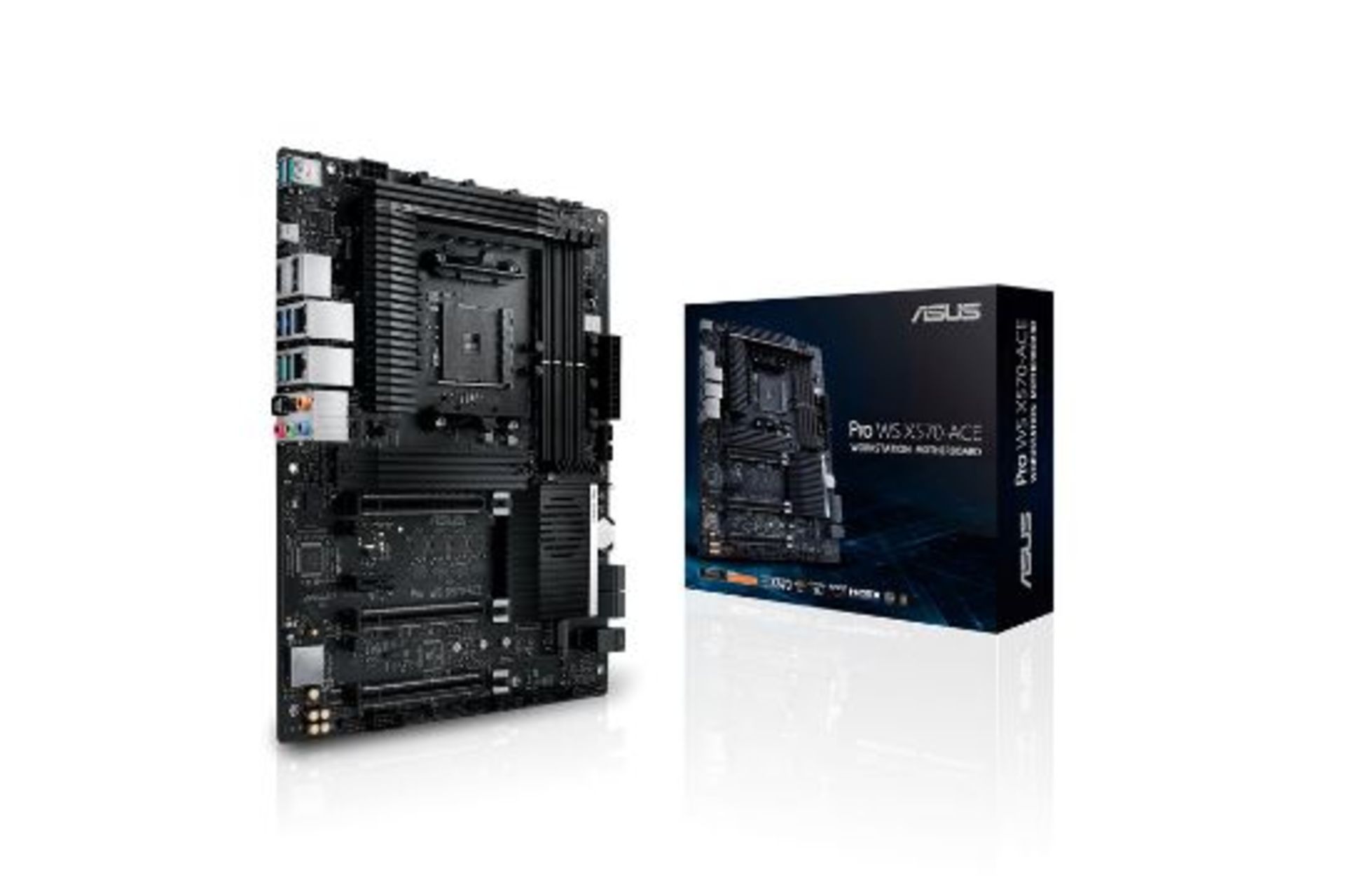 Asus Pro WS X570-ACE Motherboard. - P2. RRP £579.00. AMD AM4 X570 ATX Workstation motherboard with 3