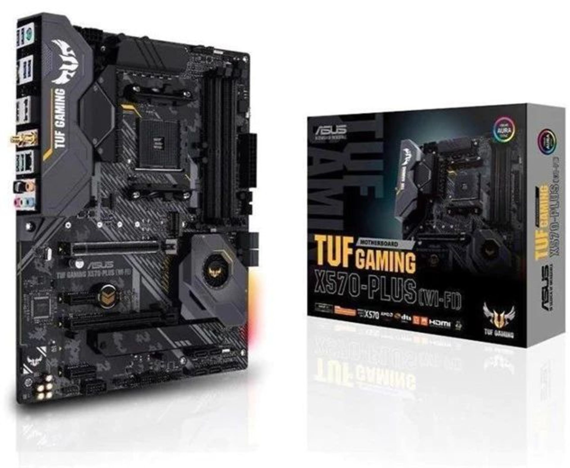 Asus TUF GAMING X570-PLUS (Wi-Fi), AMD X570 Motherboard, AM4, ATX, 4 DDR4, HDMI, DP, XFire, Wi-Fi,