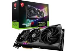 MSI GeForce RTX 4070 Ti GAMING X TRIO 12G Gaming Graphics Card - P2. RRP £1,350.00. 12GB GDDR6X,