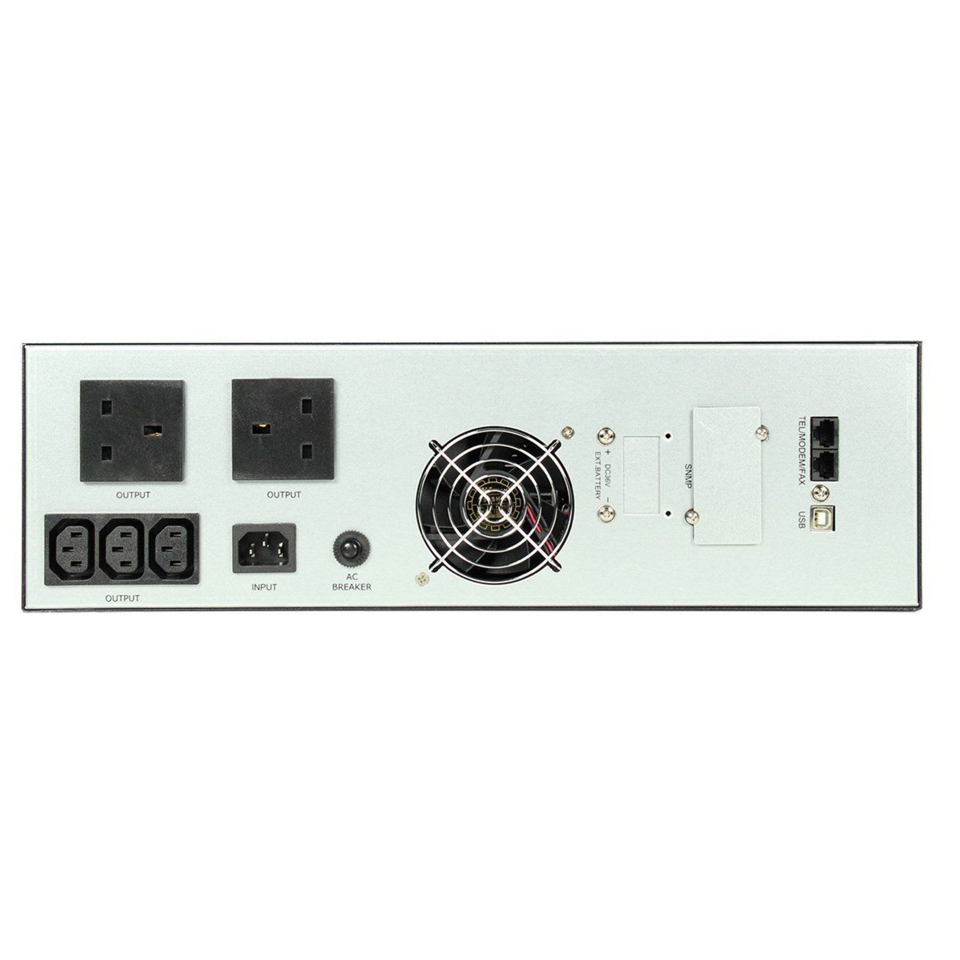 Powercool Rack-Mount Off-Line 2000VA UPS with LCD & USB Monitoring. - P2. RRP £435.00. The UPS - Bild 2 aus 2