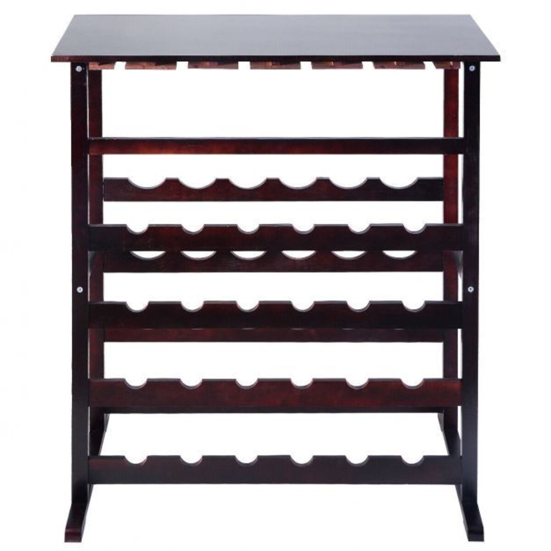 24 Bottle Wood Storage Wine Rack 18 Glass Holder Wine Display Stand Shelf. - ER53. This wine rack is