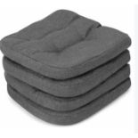 4 Pack Tufted Chair Cushions Skid-Proof Overstuffed Comfortable Cushion Seat Pad. - ER53.