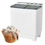 Portable Washer and Spin Dryer Combo with Timer Control. - ER53. Featuring a twin tub washing