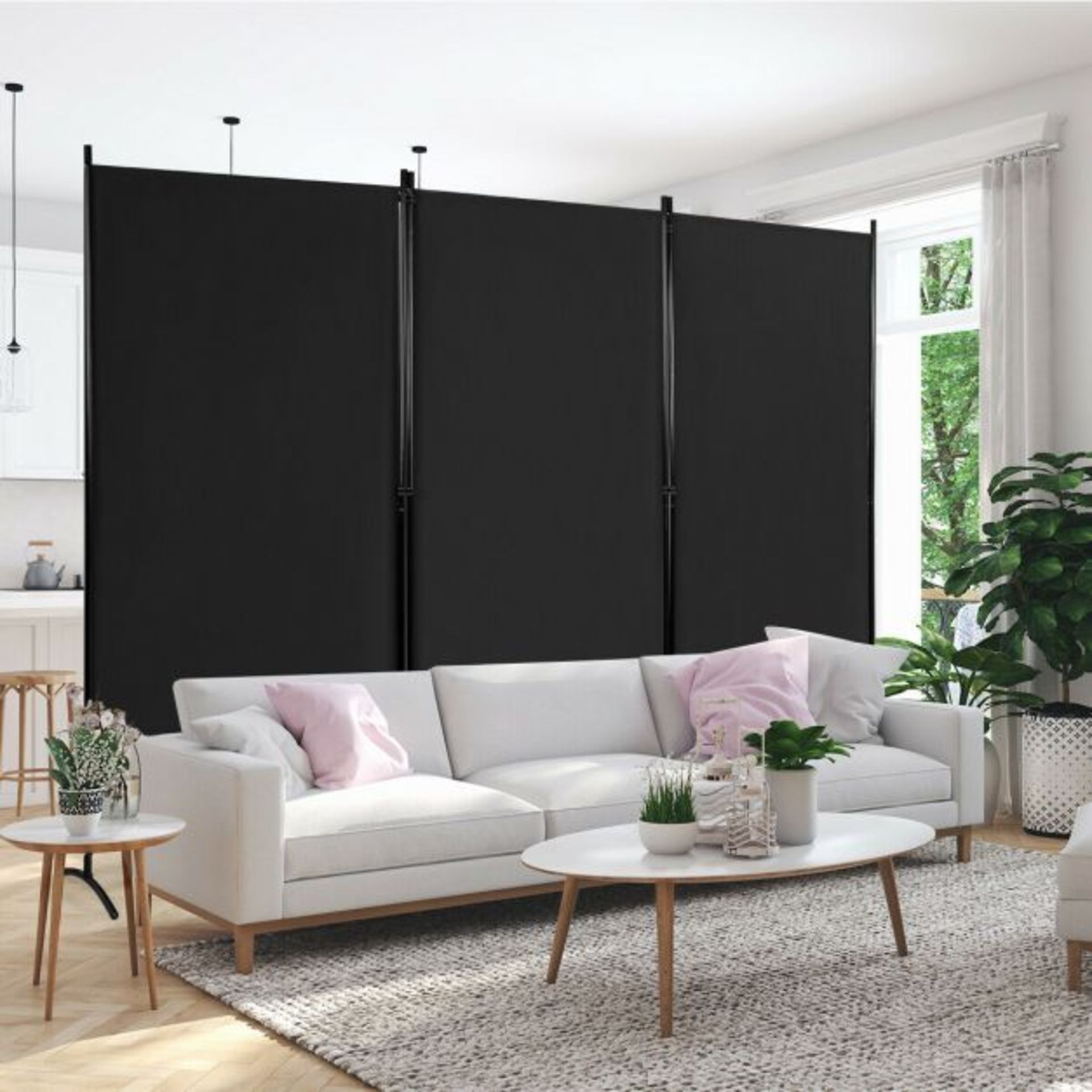 3-Panel Freestanding Wood Room Divider with Durable Hinges Steel Base. - ER53. Do you long to have a