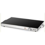 ELECTRIC WARMING TRAY WITH COOL-TOUCH HANDLES AND STAINLESS STEEL FRAME. -ER53. This electric