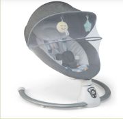 BABY BOUNCER WITH 5 SWING SPEEDS AND BUILT-IN 17 MUSIC FOR NEWBORN-GREY. - ER53.