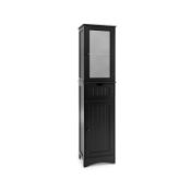 TALL BATHROOM STORAGE CABINET WITH ADJUSTABLE SHELVES AND 2 DOORS. - ER53