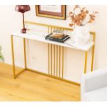 120CM LONG ENTRYWAY TABLE WITH BAFFLE-WHITE. - ER53. With its attractive appearance, this stylish
