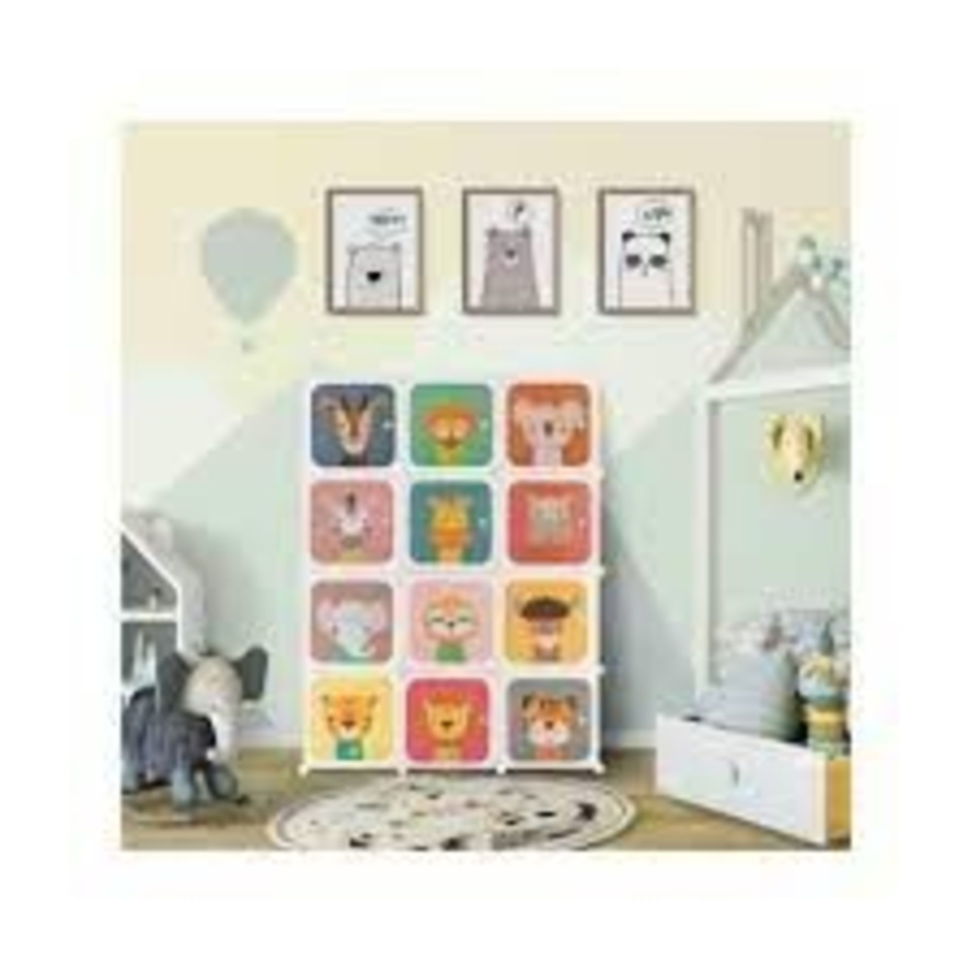 8-Cube/12Cube Portable Kids Wardrobe with Hanging Section. - ER53.