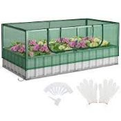 Luxury Greenhouse Cover Raised Garden Flower Bed Metal. - ER53.