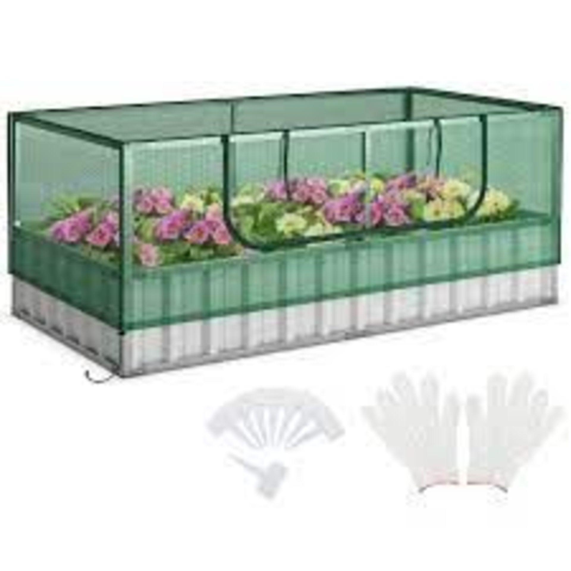 Luxury Greenhouse Cover Raised Garden Flower Bed Metal. - ER53.