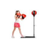 Kids Punching Bag With Adjustable Stand And Boxing Gloves. - ER53. This is the standing punching bag