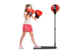 Kids Punching Bag With Adjustable Stand And Boxing Gloves. - ER53. This is the standing punching bag