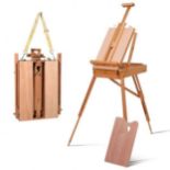 Tripod Art Folding Wooden Easel with Sketch Box. - ER53. Perfect for use indoors and outdoors,