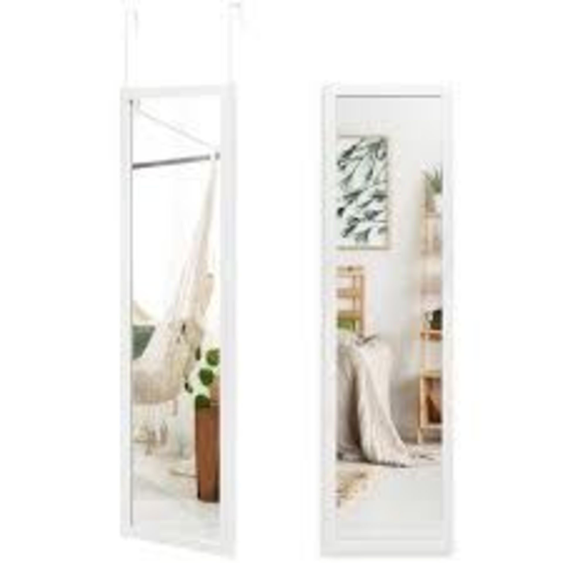 Full Length Over the Door Mirror with Hanging Hooks for Bedroom and mre. - ER53