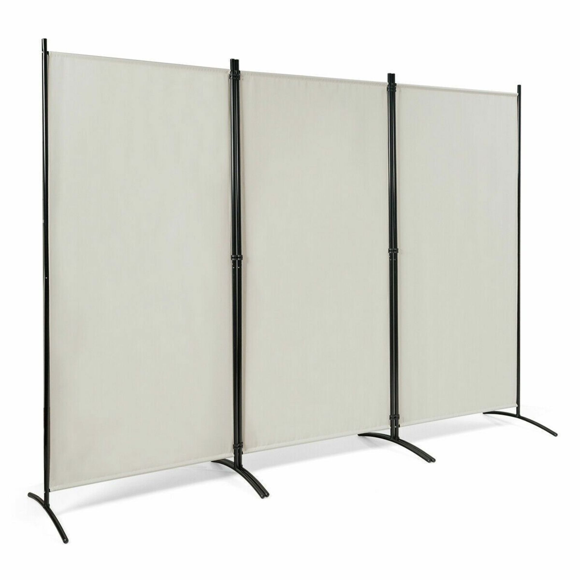 Costway Folding Room Divider 3 Panel Wall Privacy Screen Protector - HW65774WH. - ER53.