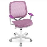 ERGONOMIC CHILDREN STUDY CHAIR WITH BREATHABLE MESH BACK-PURPLE. - ER53.